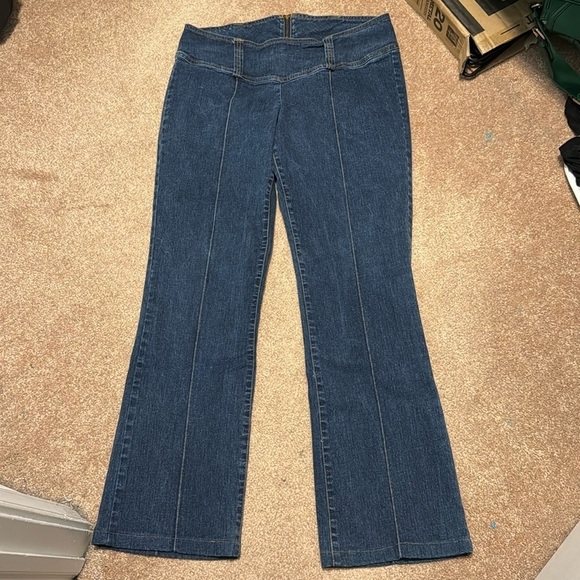 Y2K Tommy Jeans front seam back zip jeans size 11 - Picture 1 of 6